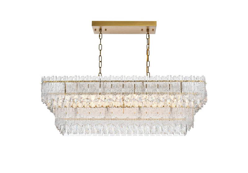 Elegant Lighting - 1780G37SG - Six Light Chandelier - Emilia - Satin Gold