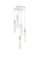 Elegant Lighting - 2088D16C - Five Light Pendant - Aurora - Chrome