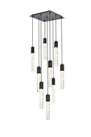 Elegant Lighting - 2088D20BK - Nine Light Pendant - Aurora - Black