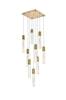 Elegant Lighting - 2088D20SG - Nine Light Pendant - Aurora - Satin Gold