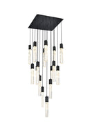 Elegant Lighting - 2088G30BK - 16 Light Pendant - Aurora - Black