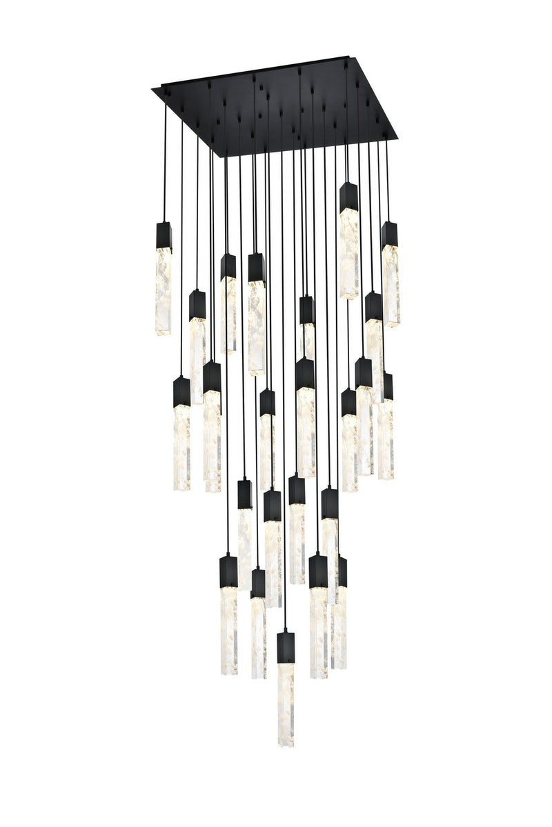 Elegant Lighting - 2088G30SG - 16 Light Chandelier - Aurora - Satin Gold