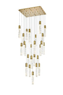 Elegant Lighting - 2088G36SG - 25 Light Chandelier - Aurora - Satin Gold