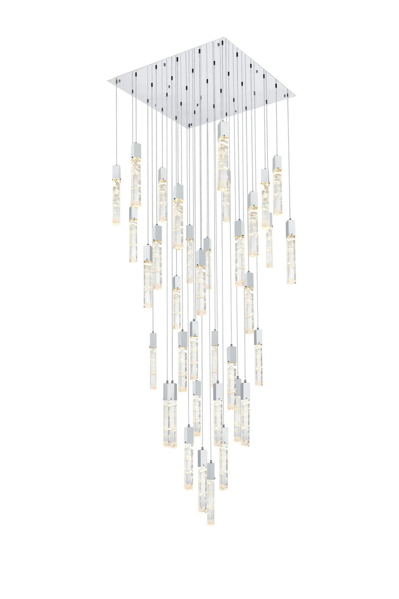 Elegant Lighting - 2088G42SG - 36 Light Chandelier - Aurora - Satin Gold