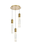 Elegant Lighting - 2089D16SG - Three Light Chandelier - Aurora - Satin Gold