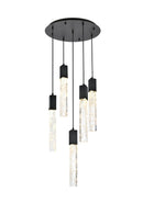 Elegant Lighting - 2089D20BK - Five Light Chandelier - Aurora - Black