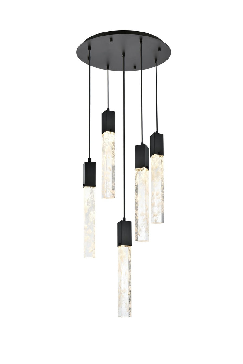 Elegant Lighting - 2089D20C - Five Light Chandelier - Aurora - Chrome