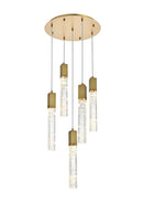 Elegant Lighting - 2089D20SG - Five Light Chandelier - Aurora - Satin Gold