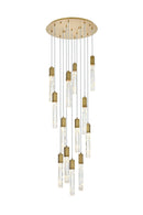 Elegant Lighting - 2089G30SG - 13 Light Chandelier - Aurora - Satin Gold