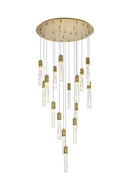 Elegant Lighting - 2089G36SG - 16 Light Chandelier - Aurora - Satin Gold