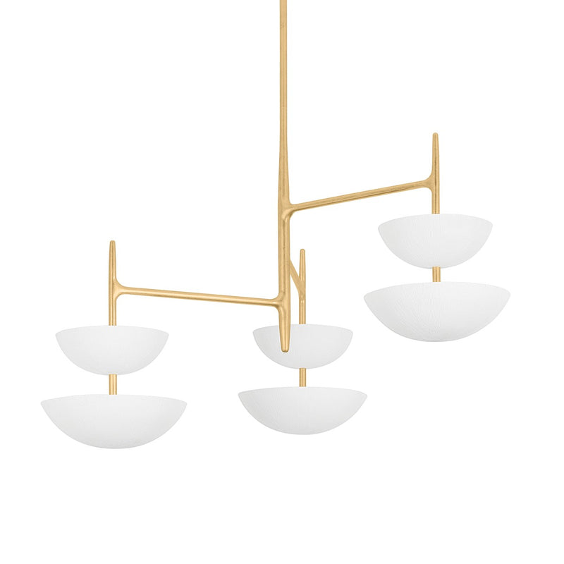 Corbett Lighting - 477-42-VGL/GSW - LED Chandelier - Evander - Vintage Gold Leaf/Gesso White