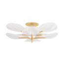 Corbett Lighting - 486-43-VGL - Eight Light Semi Flush Mount - Kamal - Vintage Gold Leaf