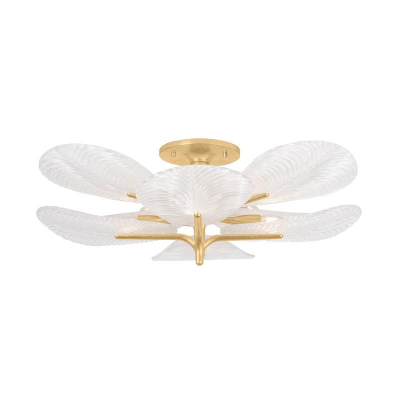 Corbett Lighting - 486-43-VGL - Eight Light Semi Flush Mount - Kamal - Vintage Gold Leaf