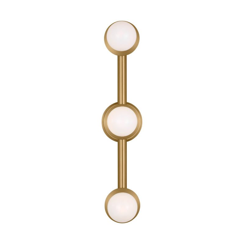 Visual Comfort Studio - KWL1173BBS - Three Light Vanity - Nodes - Burnished Brass