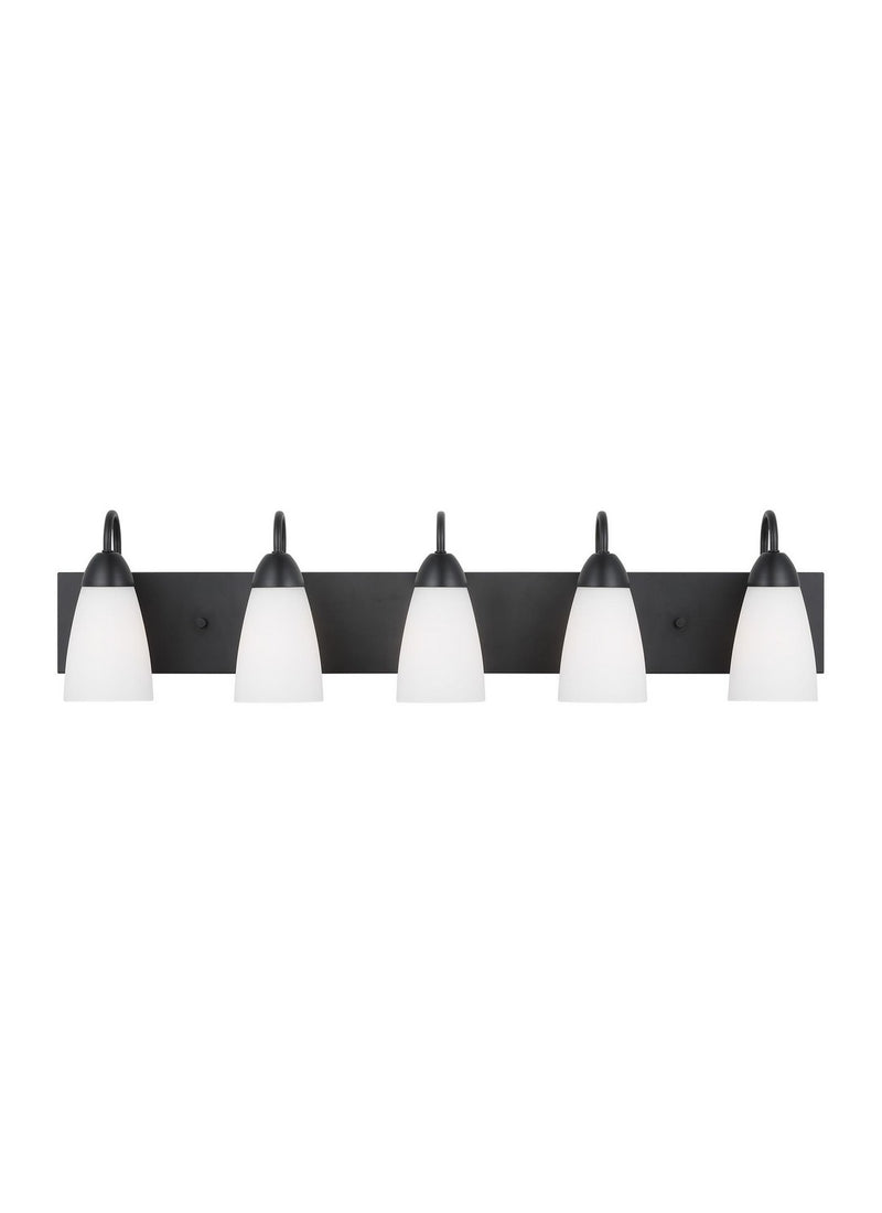 Generation Lighting - 4420205EN3-112 - Five Light Wall / Bath - Seville - Midnight Black