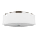 Generation Lighting - FM312EN3/BS - Three Light Flush Mount - Sunset Drive - Brushed Steel