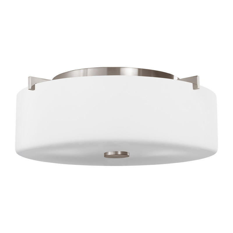 Generation Lighting - FM313EN3/BS - Two Light Flush Mount - Sunset Drive - Brushed Steel