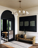 Alora - CH346046VBAR-UNV - LED Chandelier - Dahlia - Vintage Brass/Alabaster