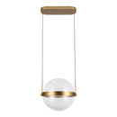 LED Pendant<br /><span style="color:#4AB0CE;">Entrega: 4-10 dias en USA</span><br /><span style="color:#4AB0CE;font-size:60%;">PREGUNTE POR ENTREGA EN PANAMA</span><br />Collection: Pisces<br />Finish: Brushed Gold/Light Guide