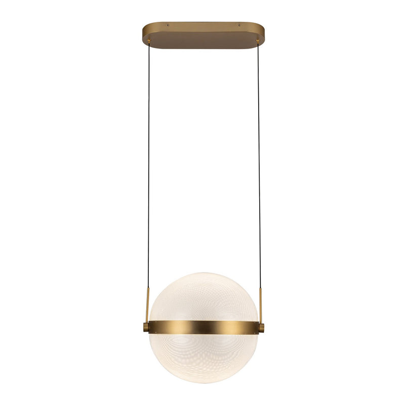 LED Pendant<br /><span style="color:#4AB0CE;">Entrega: 4-10 dias en USA</span><br /><span style="color:#4AB0CE;font-size:60%;">PREGUNTE POR ENTREGA EN PANAMA</span><br />Collection: Pisces<br />Finish: Brushed Gold/Light Guide