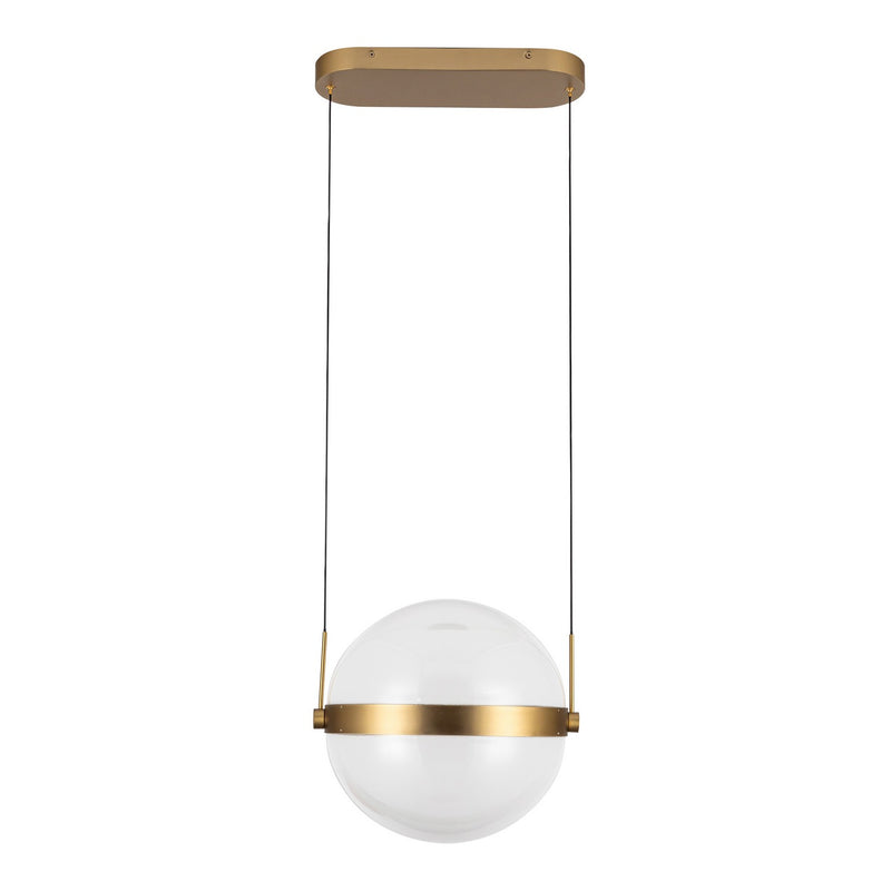 LED Pendant<br /><span style="color:#4AB0CE;">Entrega: 4-10 dias en USA</span><br /><span style="color:#4AB0CE;font-size:60%;">PREGUNTE POR ENTREGA EN PANAMA</span><br />Collection: Pisces<br />Finish: Brushed Gold/Light Guide