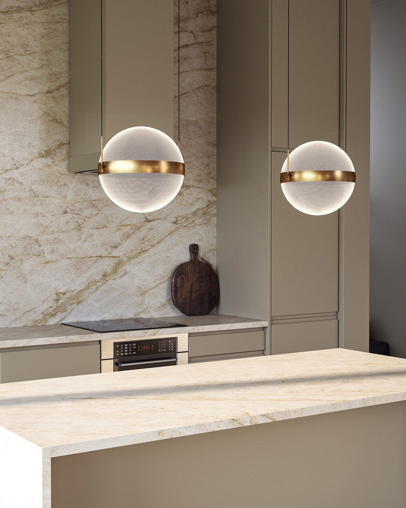 Kuzco Lighting - PD75912-BG/LG-3CCT-UNV - LED Pendant - Pisces - Brushed Gold/Light Guide
