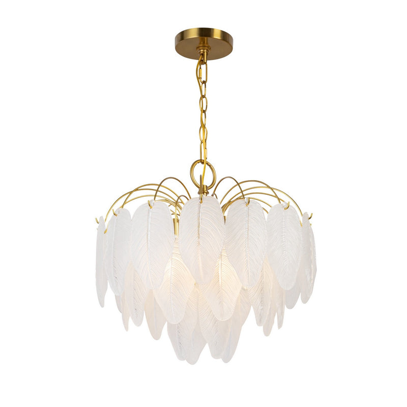 Four Light Chandelier<br /><span style="color:#4AB0CE;">Entrega: 4-10 dias en USA</span><br /><span style="color:#4AB0CE;font-size:60%;">PREGUNTE POR ENTREGA EN PANAMA</span><br />Collection: Alessia<br />Finish: Brushed Brass