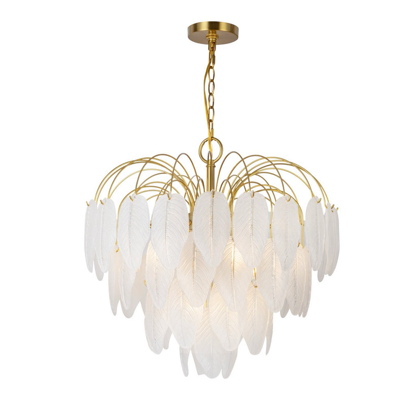 Ten Light Chandelier<br /><span style="color:#4AB0CE;">Entrega: 4-10 dias en USA</span><br /><span style="color:#4AB0CE;font-size:60%;">PREGUNTE POR ENTREGA EN PANAMA</span><br />Collection: Alessia<br />Finish: Brushed Brass