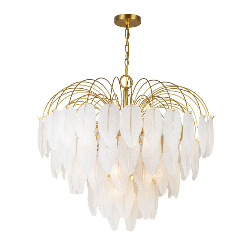 19 Light Chandelier<br /><span style="color:#4AB0CE;">Entrega: 4-10 dias en USA</span><br /><span style="color:#4AB0CE;font-size:60%;">PREGUNTE POR ENTREGA EN PANAMA</span><br />Collection: Alessia<br />Finish: Brushed Brass