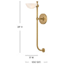 LED Wall Sconce<br /><span style="color:#4AB0CE;">Entrega: 2-3 semanas en USA</span><br /><span style="color:#4AB0CE;font-size:60%;">PREGUNTE POR ENTREGA EN PANAMA</span><br />Collection: Merit<br />Finish: Heritage Brass