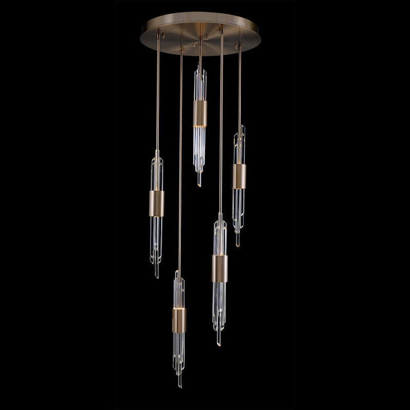 Allegri - 037952-038-FR001 - LED Foyer Pendant - Lucca - Brushed Champagne Gold