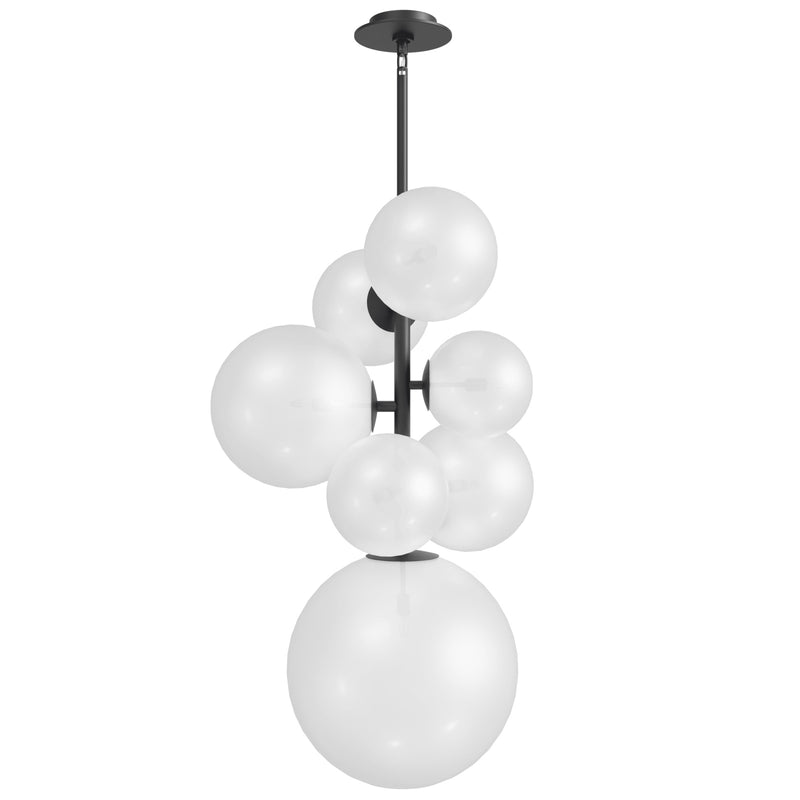 Avenue Lighting - HF4277-BK-WHT - Seven Light Pendant - Delilah - Black