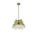 Kalco - 517055WG - One Light Pendant - Flor - White and Green