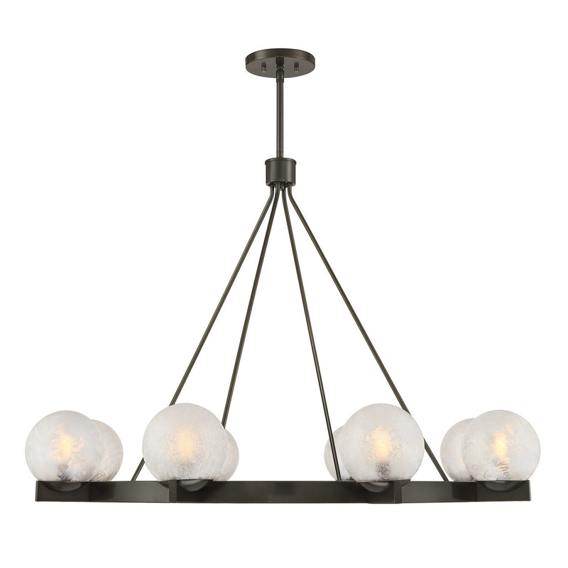 Eight Light Chandelier<br /><span style="color:#4AB0CE;">Entrega: 4-10 dias en USA</span><br /><span style="color:#4AB0CE;font-size:60%;">PREGUNTE POR ENTREGA EN PANAMA</span><br />Collection: Darien<br />Finish: Mediterranean Bronze