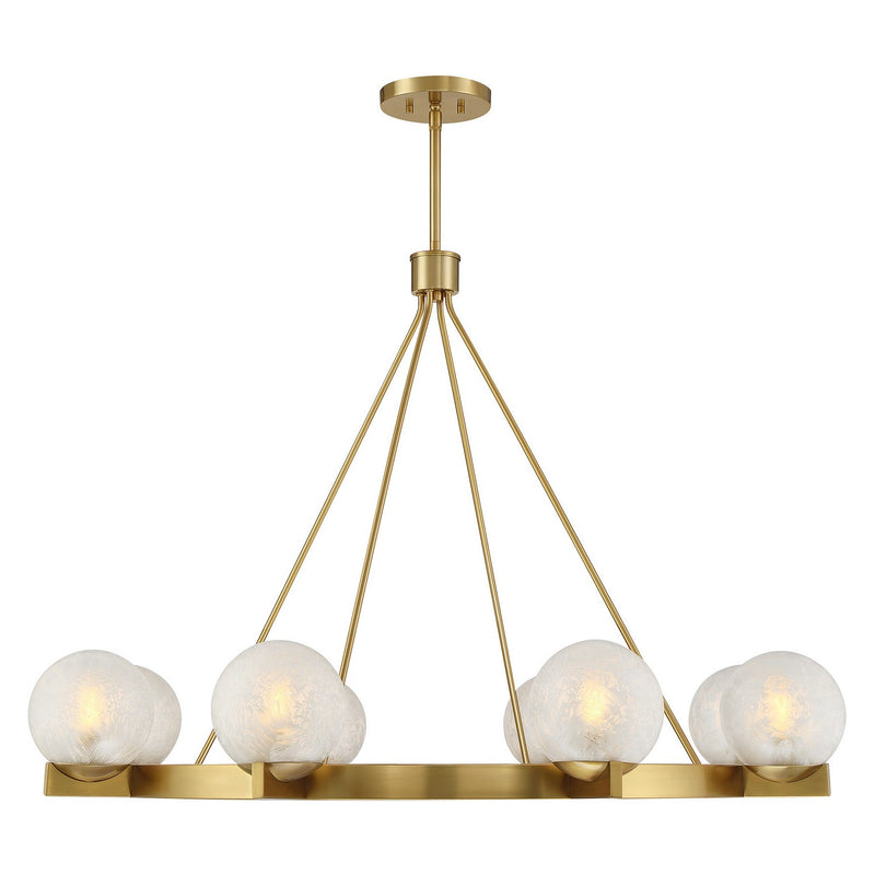 Eight Light Chandelier<br /><span style="color:#4AB0CE;">Entrega: 4-10 dias en USA</span><br /><span style="color:#4AB0CE;font-size:60%;">PREGUNTE POR ENTREGA EN PANAMA</span><br />Collection: Darien<br />Finish: Warm Brass