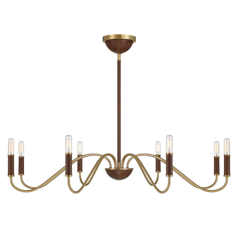 Eight Light Chandelier<br /><span style="color:#4AB0CE;">Entrega: 4-10 dias en USA</span><br /><span style="color:#4AB0CE;font-size:60%;">PREGUNTE POR ENTREGA EN PANAMA</span><br />Collection: Abeline<br />Finish: Warm Brass