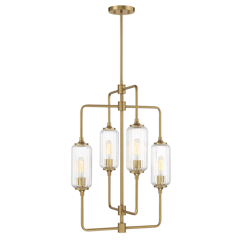 Four Light Chandelier<br /><span style="color:#4AB0CE;">Entrega: 4-10 dias en USA</span><br /><span style="color:#4AB0CE;font-size:60%;">PREGUNTE POR ENTREGA EN PANAMA</span><br />Collection: Holton<br />Finish: Warm Brass