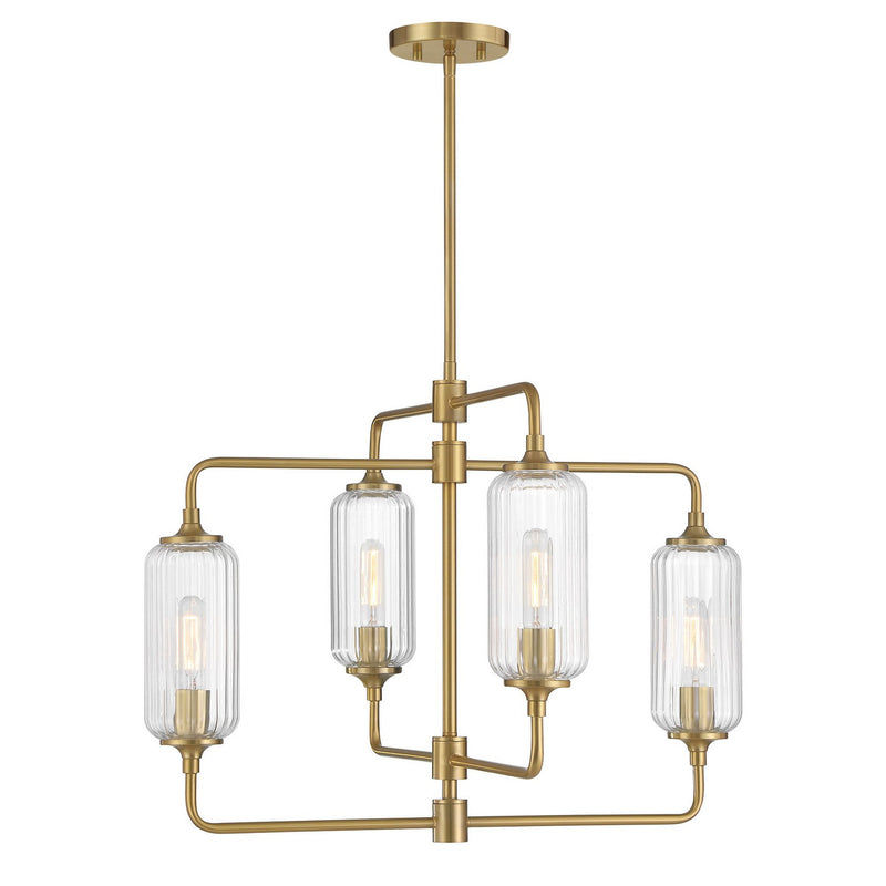 Four Light Chandelier<br /><span style="color:#4AB0CE;">Entrega: 4-10 dias en USA</span><br /><span style="color:#4AB0CE;font-size:60%;">PREGUNTE POR ENTREGA EN PANAMA</span><br />Collection: Holton<br />Finish: Warm Brass