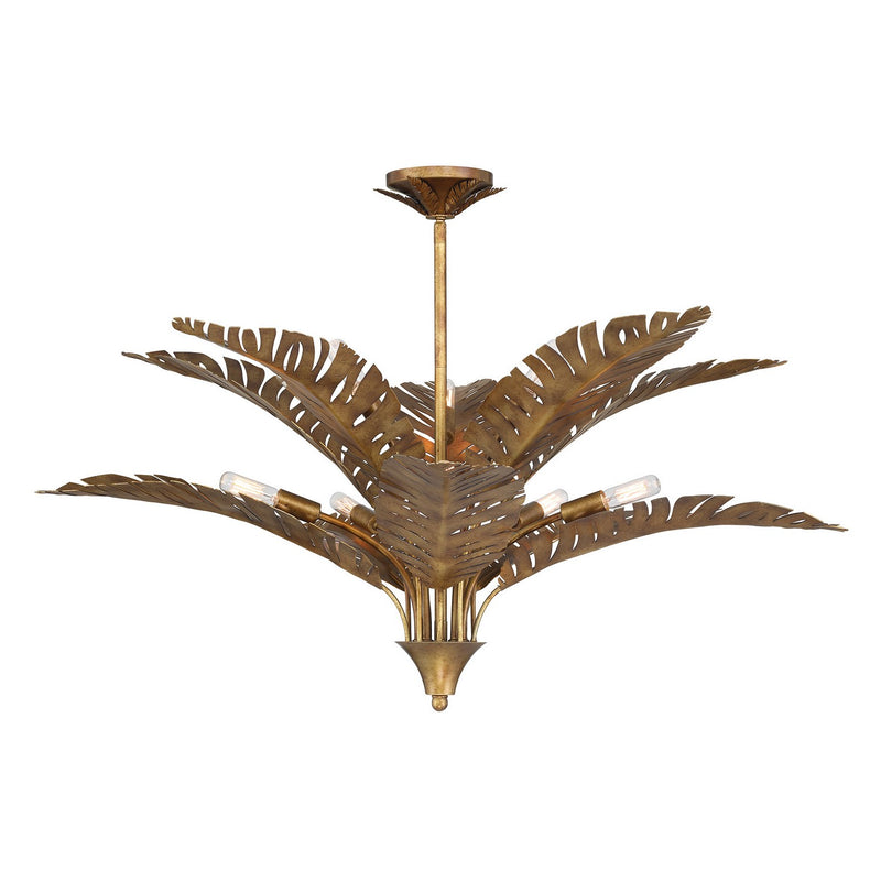 Ten Light Chandelier<br /><span style="color:#4AB0CE;">Entrega: 4-10 dias en USA</span><br /><span style="color:#4AB0CE;font-size:60%;">PREGUNTE POR ENTREGA EN PANAMA</span><br />Collection: Palmera<br />Finish: Gold Vein