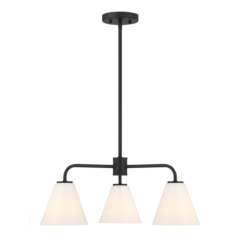 Three Light Chandelier<br /><span style="color:#4AB0CE;">Entrega: 4-10 dias en USA</span><br /><span style="color:#4AB0CE;font-size:60%;">PREGUNTE POR ENTREGA EN PANAMA</span><br />Collection: Blair<br />Finish: Matte Black