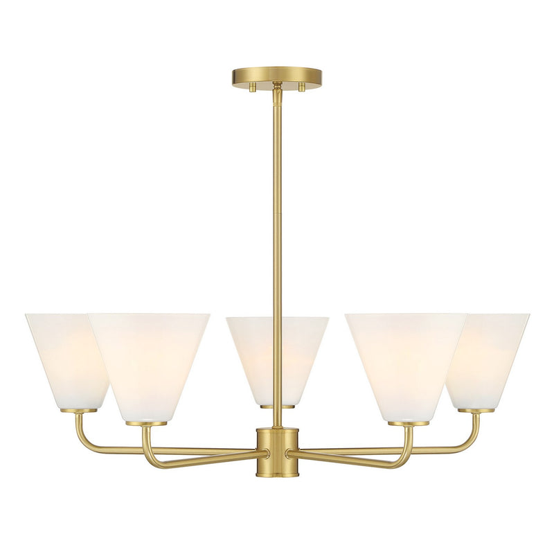 Five Light Chandelier<br /><span style="color:#4AB0CE;">Entrega: 4-10 dias en USA</span><br /><span style="color:#4AB0CE;font-size:60%;">PREGUNTE POR ENTREGA EN PANAMA</span><br />Collection: Blair<br />Finish: Warm Brass
