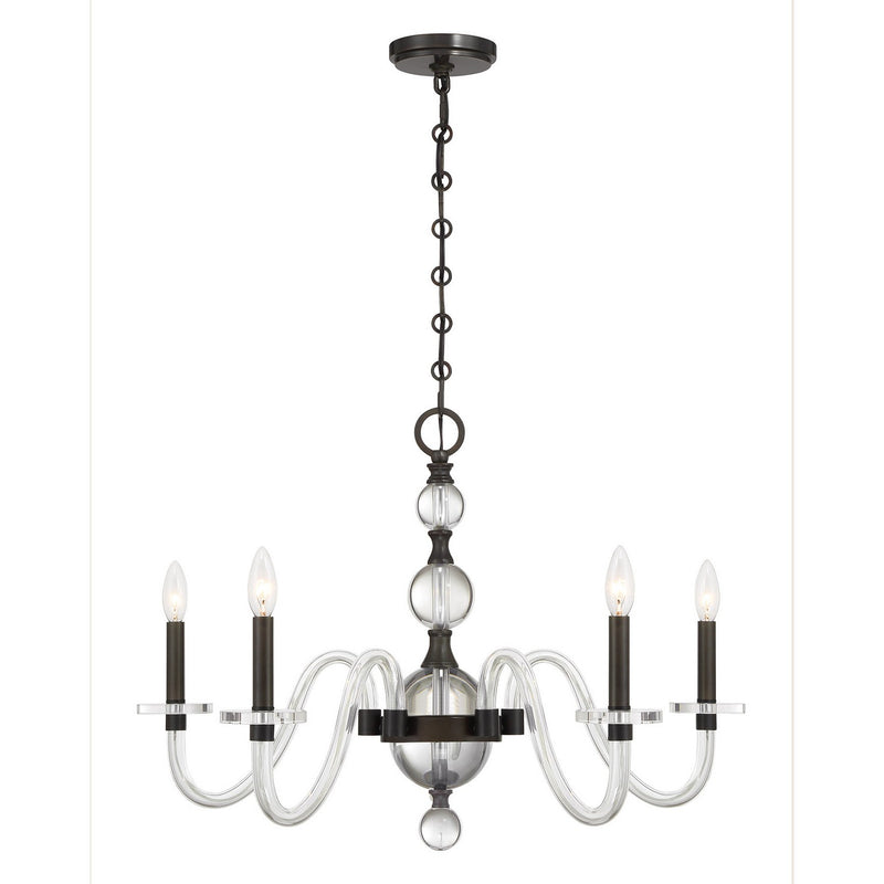 Five Light Chandelier<br /><span style="color:#4AB0CE;">Entrega: 5-6 semanas en USA</span><br /><span style="color:#4AB0CE;font-size:60%;">PREGUNTE POR ENTREGA EN PANAMA</span><br />Collection: Aragon<br />Finish: Mediterranean Bronze
