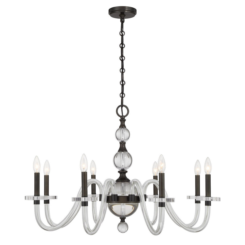 Eight Light Chandelier<br /><span style="color:#4AB0CE;">Entrega: 5-6 semanas en USA</span><br /><span style="color:#4AB0CE;font-size:60%;">PREGUNTE POR ENTREGA EN PANAMA</span><br />Collection: Aragon<br />Finish: Mediterranean Bronze