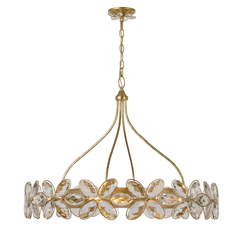 14 Light Chandelier<br /><span style="color:#4AB0CE;">Entrega: 4-10 dias en USA</span><br /><span style="color:#4AB0CE;font-size:60%;">PREGUNTE POR ENTREGA EN PANAMA</span><br />Collection: Marbella<br />Finish: Gold Shimmer