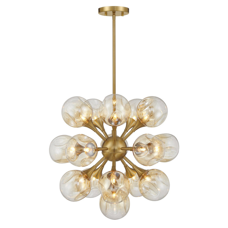 16 Light Chandelier<br /><span style="color:#4AB0CE;">Entrega: 4-10 dias en USA</span><br /><span style="color:#4AB0CE;font-size:60%;">PREGUNTE POR ENTREGA EN PANAMA</span><br />Collection: Matisse<br />Finish: Warm Brass