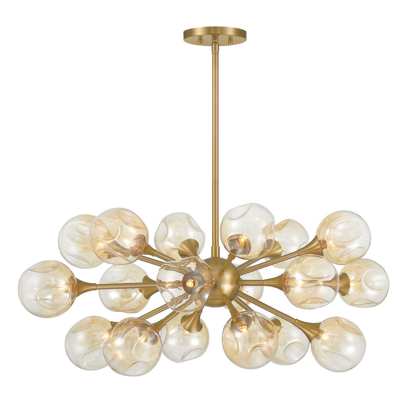 18 Light Chandelier<br /><span style="color:#4AB0CE;">Entrega: 2-3 semanas en USA</span><br /><span style="color:#4AB0CE;font-size:60%;">PREGUNTE POR ENTREGA EN PANAMA</span><br />Collection: Matisse<br />Finish: Warm Brass