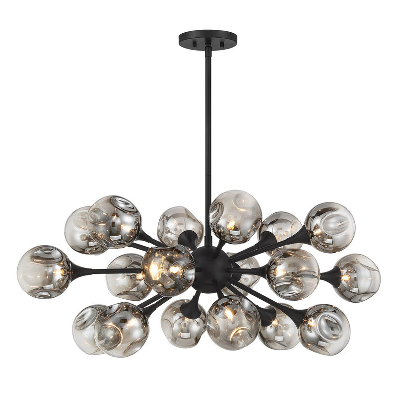 18 Light Chandelier<br /><span style="color:#4AB0CE;">Entrega: 2-3 semanas en USA</span><br /><span style="color:#4AB0CE;font-size:60%;">PREGUNTE POR ENTREGA EN PANAMA</span><br />Collection: Matisse<br />Finish: Matte Black