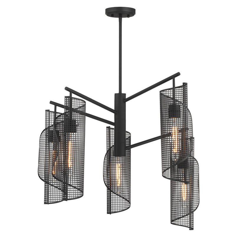 Five Light Chandelier<br /><span style="color:#4AB0CE;">Entrega: 4-10 dias en USA</span><br /><span style="color:#4AB0CE;font-size:60%;">PREGUNTE POR ENTREGA EN PANAMA</span><br />Collection: Hillbourne<br />Finish: Matte Black