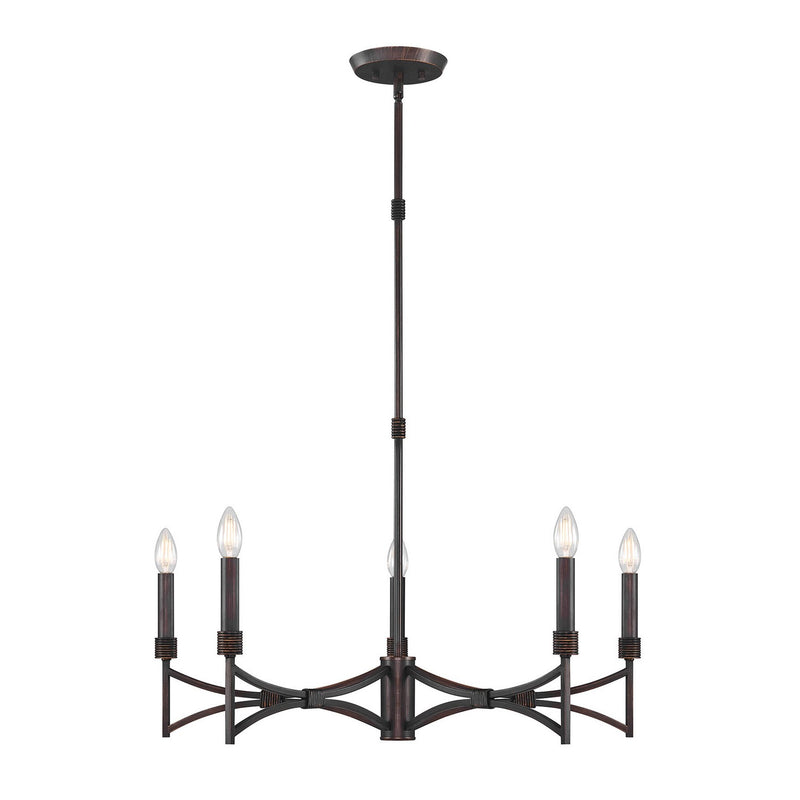 Five Light Chandelier<br /><span style="color:#4AB0CE;">Entrega: 4-10 dias en USA</span><br /><span style="color:#4AB0CE;font-size:60%;">PREGUNTE POR ENTREGA EN PANAMA</span><br />Collection: Gardner<br />Finish: Champagne Mist