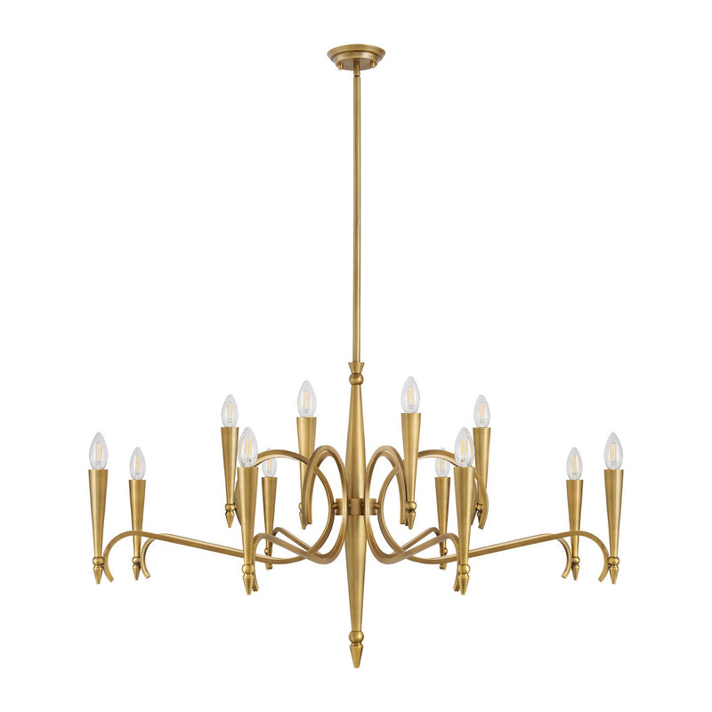12 Light Chandelier<br /><span style="color:#4AB0CE;">Entrega: 4-10 dias en USA</span><br /><span style="color:#4AB0CE;font-size:60%;">PREGUNTE POR ENTREGA EN PANAMA</span><br />Collection: Tremont<br />Finish: Riviera Brass